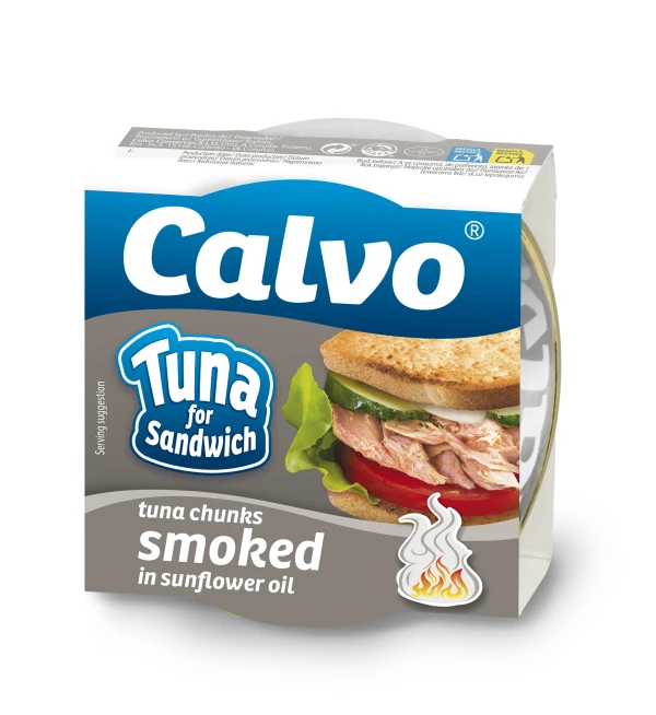 Ton afumat pentru sandvis Calvo 142g