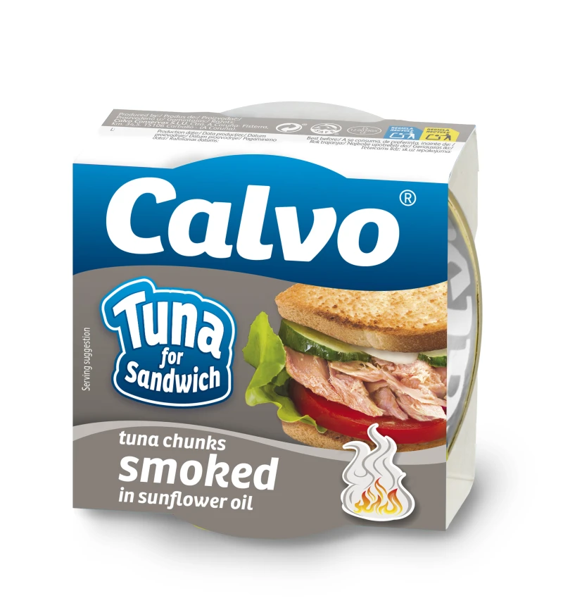 Ton afumat pentru sandvis Calvo 142g