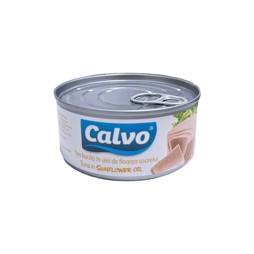 Ton bucati in ulei de floarea soarelui Calvo Salvador 160g