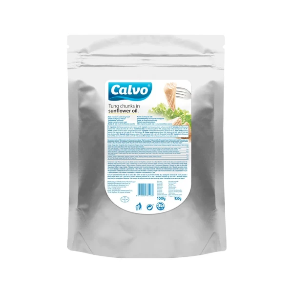 Ton in ulei de floarea soarelui pouch Calvo 1kg