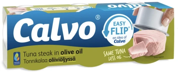Ton in ulei masline Calvo Easy Flip 3 x 65g