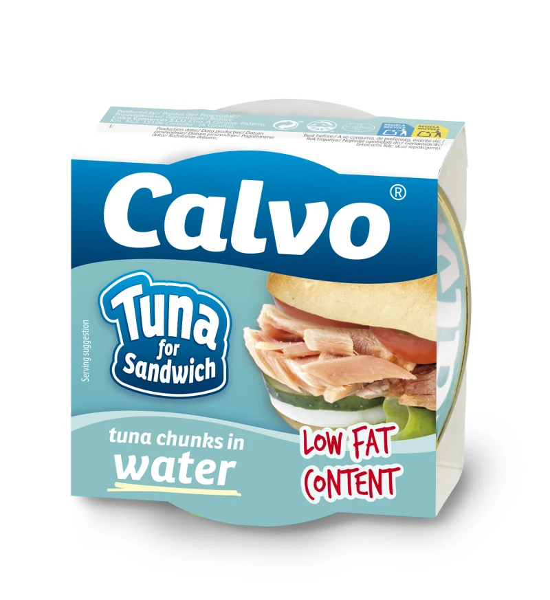 Ton in sos natur pentru sandvis Calvo 142g